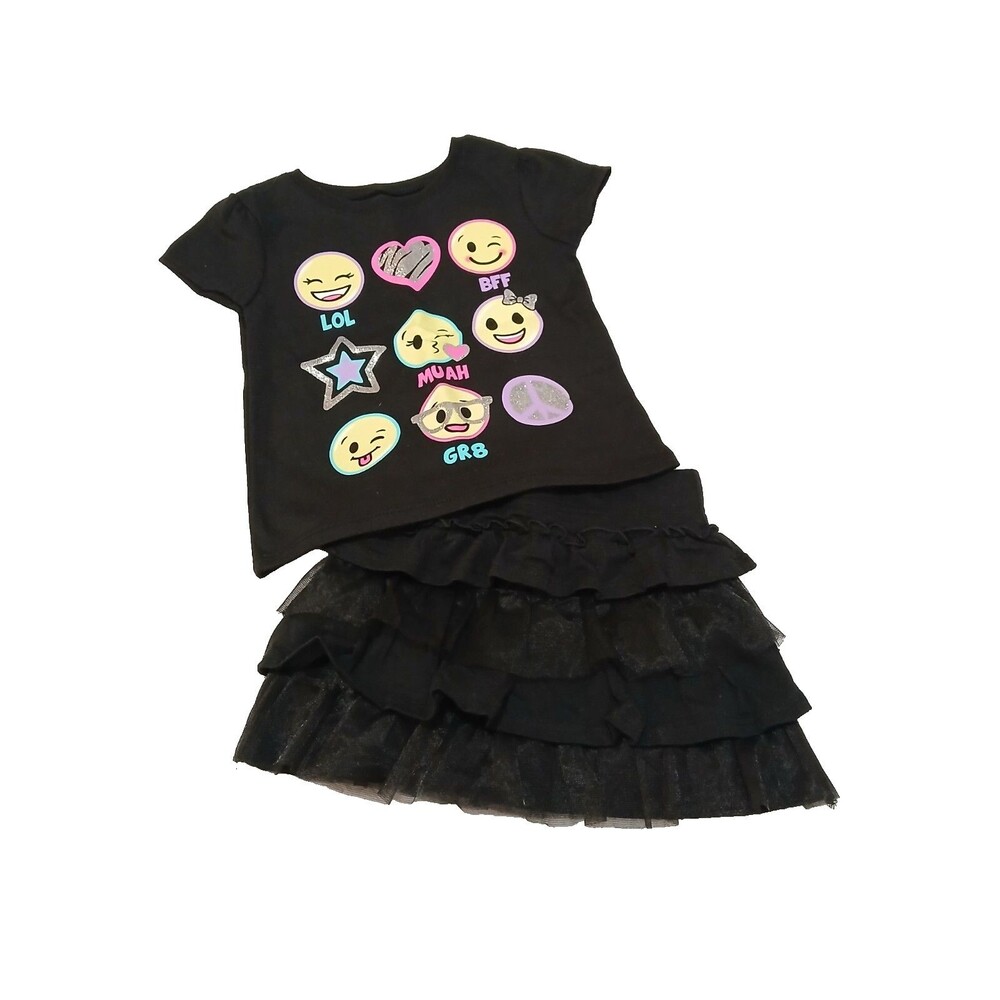 Garanimals Baby Girl 2pc Layered Skort w/Tulle Detail & Tee w/Graphics Set (2T)